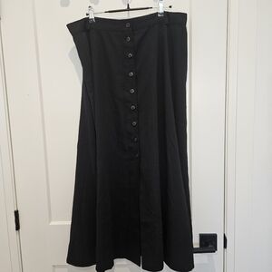 Vintage Long Button-Up Skirt